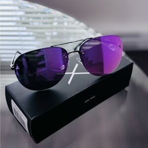 NWT DIME Optics Cienega Polarized Aviator Sunglasses - Pink Mirror